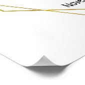 Begrüßungsschild Tea Brautparty mit goldenem Rahme Poster (Ecke)