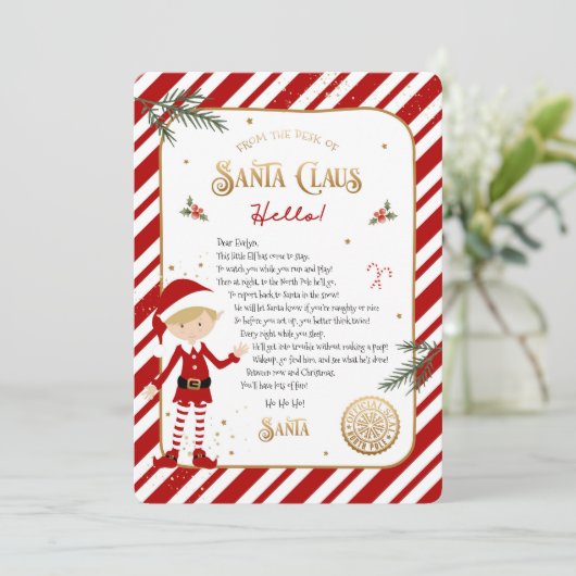 Begrüßungsschreiben der ersten Elf-Ankunft (Stehend Vorderseite)