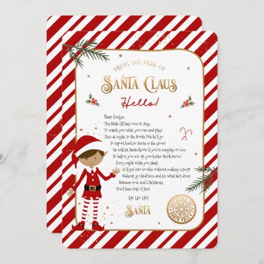 Begrüßungsschreiben der ersten Elf-Ankunft (Vorne/Hinten)