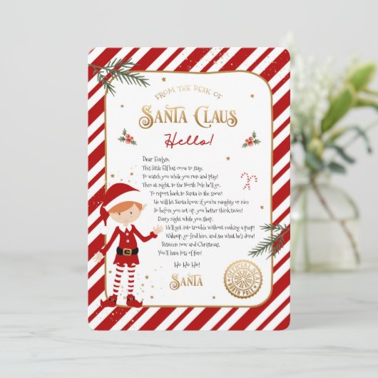 Begrüßungsschreiben der ersten Elf-Ankunft (Stehend Vorderseite)