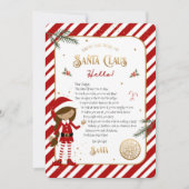 Begrüßungsschreiben der ersten Elf-Ankunft (Vorderseite)