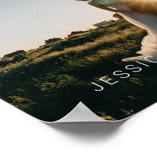 Begrüßungsschreiben mit Foto Poster (Ecke)