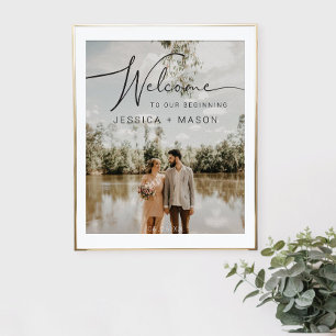 Begrüßungsschreiben mit Foto Poster