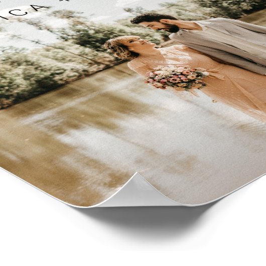 Begrüßungsschreiben mit Foto Poster (Ecke)