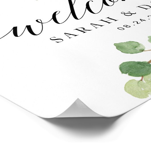 Begrüßungsschreiben Poster (Ecke)