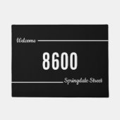 Begrüßungsschreiben, Schwarz und Weiß-Straße Fußmatte (Vorderseite)