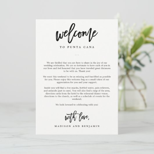 Begrüßungsschreiben und EDITABLE-FARBE Dankeskarte (Stehend Vorderseite)