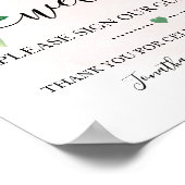 Begrüßungsschreiben Unsere Gästebuchdusche Hochzei Poster (Ecke)