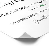 Begrüßungsschreiben Unsere Gästebuchdusche Hochzei Poster (Ecke)