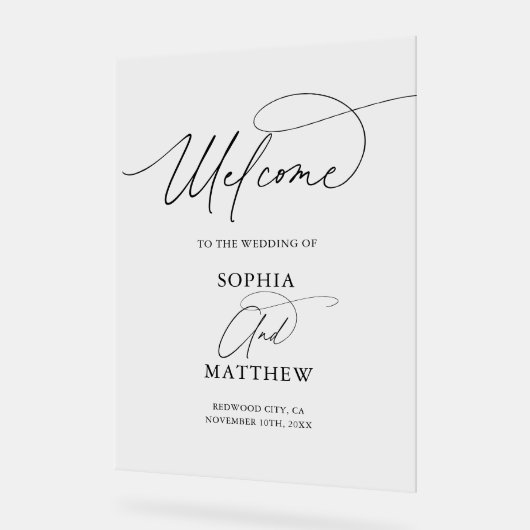 Begrüßungsschrift Acrylschild (Winkel)