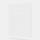 Begrüßungsschrift Acrylschild (Winkel)