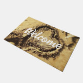 Begrüßungsschrift Bold Heart Golden Beach Sand Fot Fußmatte (Schrägansicht)