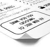 Begrüßungsschrift, Werteplakatpapier (Matte) Poster (Ecke)