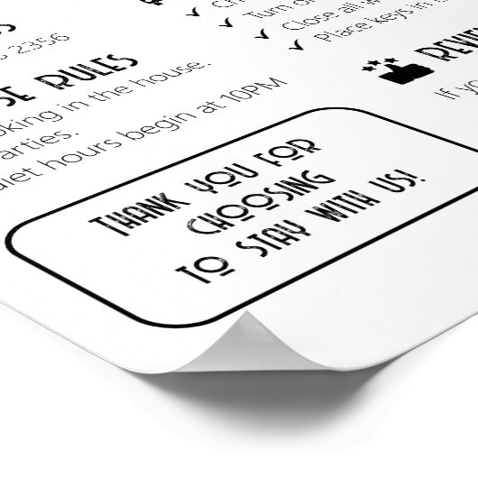 Begrüßungsschrift, Werteplakatpapier (Matte) Poster (Ecke)