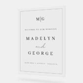 Begrüßungssignatur Minimalistisch Acrylschild (Winkel)