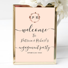 Begrüßungssignatur-Motherboard der Monogram-Engage Poster