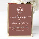 Begrüßungssignatur-Motherboard der Monogram-Engage Poster<br><div class="desc">Eine schlichte Foliage Imitate Folie monogramm Terracotta Engagement Party Begrüßungsschild Schaumboard. Einfach mit Ihren Daten personalisieren. Moderne boho Engagement Party Begrüßungsschild-Tafel editierbar, Kränze Foto Hochzeitseinladung, personalisierbar, Kalligrafie handgeschriebenen Schriftart, einfach, elegant. ANKUNFT: Wenn Sie eine Anpassung des Designs benötigen, kontaktieren Sie mich bitte über den Chat; wenn Sie Informationen über Ihre...</div>