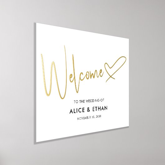 Begrüßungssignatur-Script-Herz Foliendrucke (Ablage )