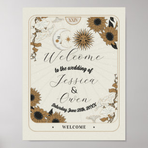 Begrüßungssignatur Tarot-Zeichen Hochzeit Hallowee Poster