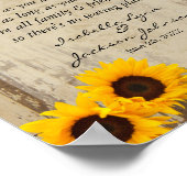 Begrüßungssitze - Sonnenblume Poster (Ecke)