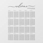 Begrüßungssitzkarte 20 Tischnummern Fensteraufkleber (Blatt)