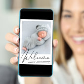 Begrüßungsskript 4 Foto Birth Ankündigung