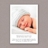 Begrüßungsskript-Foto Birth Ankündigung