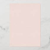 Begrüßungsskript Herz Foto Geburt Rose Gold Folieneinladung (Rückseite)