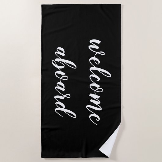 Begrüßungsskript Strandtuch (Vorderseite)