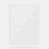 Begrüßungsskriptsignatur Acrylschild (Vorderseite)