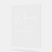 Begrüßungsskriptsignatur Acrylschild (Winkel)