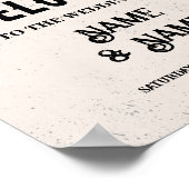 Begrüßungsskull Rustikale Halloween-Begleitheirat- Poster (Ecke)