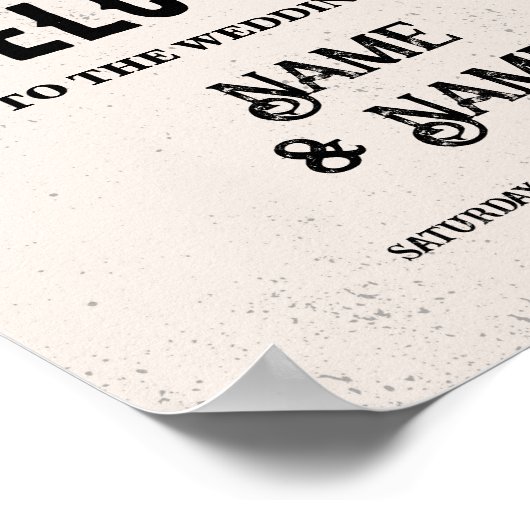 Begrüßungsskull Rustikale Halloween-Begleitheirat- Poster (Ecke)