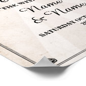 Begrüßungsskull Rustikale Halloween-Begleitheirat- Poster (Ecke)