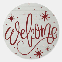 Begrüßungssticker Runder Aufkleber