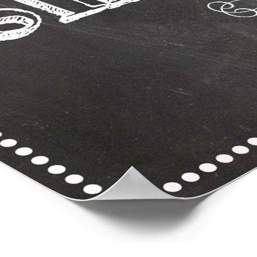 Begrüßungstablett Babyduschzeichen Poster (Ecke)