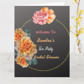 Begrüßungstablett-Party Karte (Gelbe Blume)