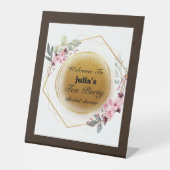 Begrüßungstablett-Party Sockelschild (Vorderseite)