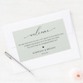 Begrüßungstablett Rechteckiger Aufkleber (Umschlag)