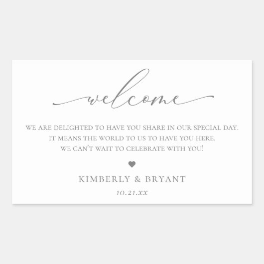 Begrüßungstablett Rechteckiger Aufkleber (Vorderseite)