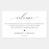 Begrüßungstablett Rechteckiger Aufkleber (Vorderseite)