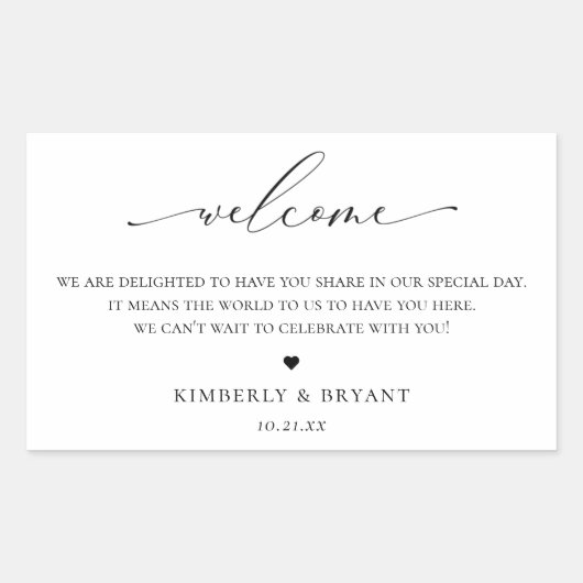 Begrüßungstablett Rechteckiger Aufkleber (Vorderseite)