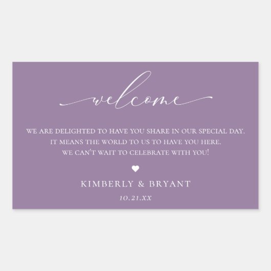 Begrüßungstablett Rechteckiger Aufkleber (Vorderseite)