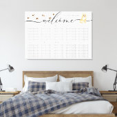 Begrüßungstablett-Tischnummern von Corgi Leinwanddruck (Insitu (Schlafzimmer))