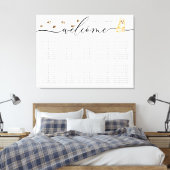 Begrüßungstablett-Tischnummern von Corgi Leinwanddruck (Insitu (Schlafzimmer))
