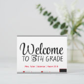 Begrüßungstag der Schule Personalisiert Postkarte (Stehend Vorderseite)