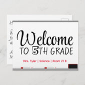 Begrüßungstag der Schule Personalisiert Postkarte (Vorne/Hinten)