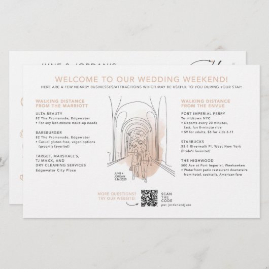 Begrüßungstag Welcome Map Card - für JUNE (Vorne/Hinten)