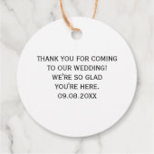 Begrüßungstags, Begrüßungstags Geschenkanhänger (Rückseite)