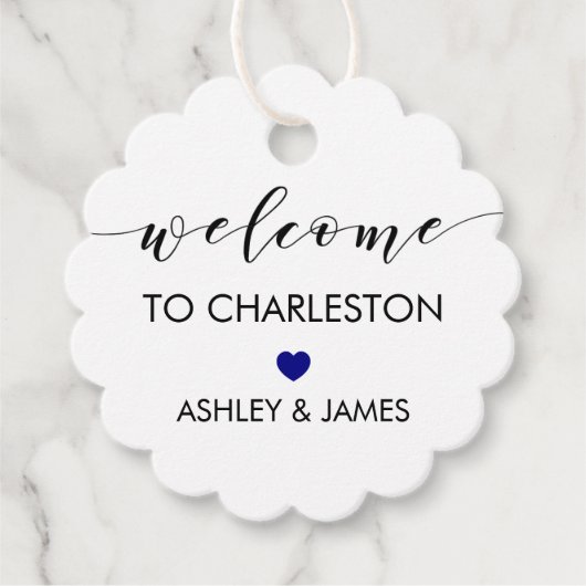 Begrüßungstags für Hotelgäste, Marine Geschenkanhänger (Vorderseite)